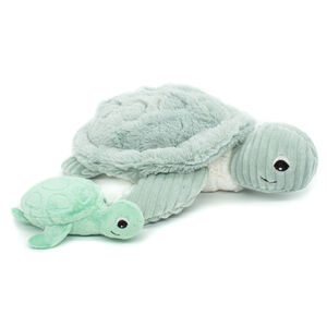 Peluche Ptipotos Tortue maman/bébé - Menthe 