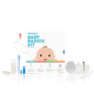 Kit soins bébé basics Blanc/bleu 