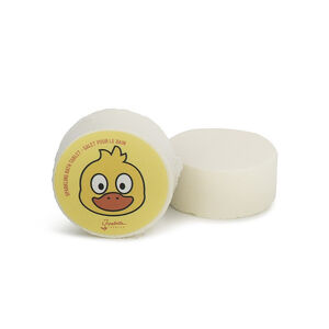 Petit galet de bain effervescent canard parfum poudre pour bébé 
