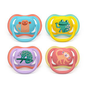 Lot de 2 sucettes silicone 18M+ Ultra Air décorées (lot aléatoire) 