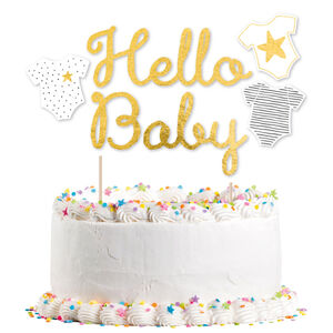 Décoration pour gâteau Hello Baby 