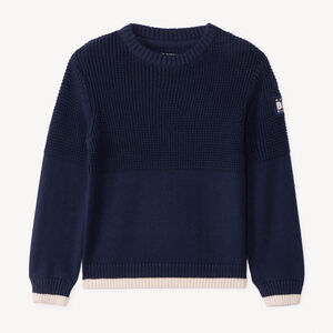 Pull en tricot fantaisie uni pour garçon 