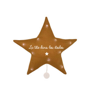 Veilleuse musicale étoile "La tête dans les étoiles" - Terracotta 