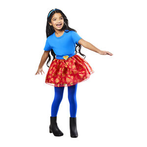 Set de déguisement 5-8 ans jupe + serre tête Supergirl Warner 