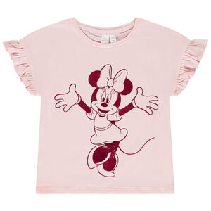 T-shirt manches courtes volantées Minnie Disney pour fille 