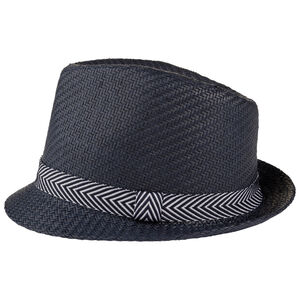 Borsalino tressé avec galon tissé pour bébé garçon 