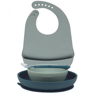 Coffret repas en silicone 4 pièces - Vert 