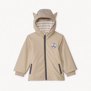 Parka gomme à capuche ludique pour bébé garçon 