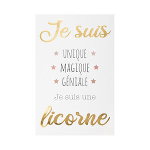 Stickers Licorne - Doré  