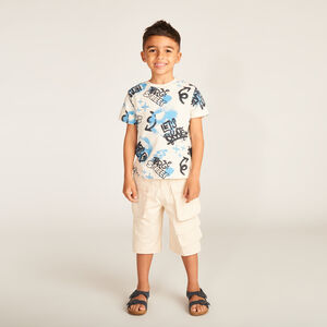 T-shirt manches courtes motifs grafitis pour garçon 