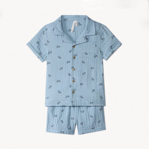 Ensemble short + chemise en toile imprimé Scoot pour garçon 