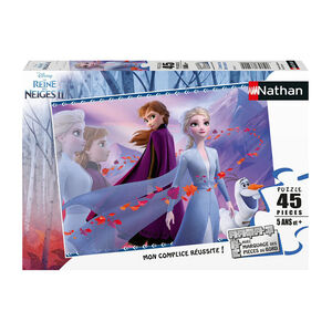 Puzzle 45 Pièces l'Amour Deux Soeurs - Reine des Neiges 2 Nathan 