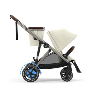 Poussette électrique avec panier e-Gazelle S taupe/seashell beige 