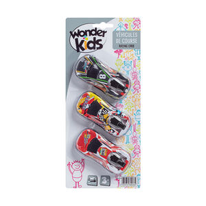 Set de 3 véhicules de course Street Race (modèle aléatoire) 