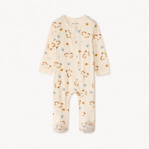 Dors-bien côtelé imprimé chevaux pour bébé garçon 