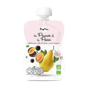Gourde aux prunes et à la poire 120g 