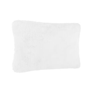 Coussin déco imitation fourrure - Blanc 