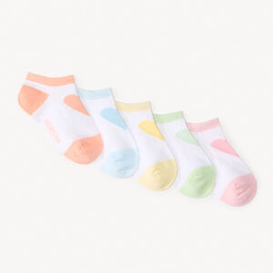 Lot de 5 paires de chaussettes courtes pastel pour fille 