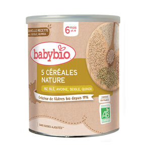 Mélange 5 céréales nature bio 6M+ 220g 