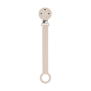 Attache-sucette en silicone avec fixation universelle beige 