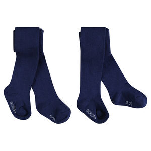 Lot de 2 collants épais unis 