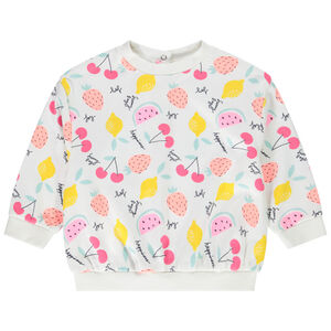 Sweat oversize en molleton fantaisie pour bébé fille 