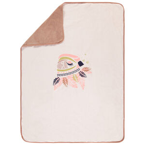 Couverture à motif oiseau pailleté 