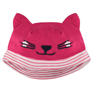 Bonnet en jersey avec oreilles de chat en relief et détails brodés 