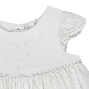 Robe de cérémonie en broderie anglaise pour bébé fille 