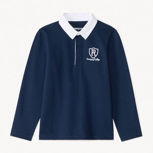 Polo manches longues brodé pour garçon 