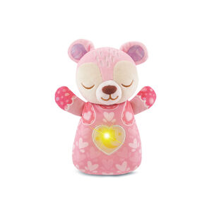 Peluche-veilleuse Mon Ourson Lumi dodo Rose 