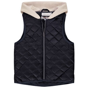 Doudoune sans manches bi-matière pour bébé garçon 