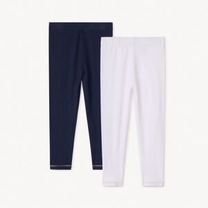 Lot de 2 caleçons longs unis pour bébé fille 