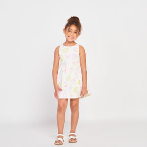 Robe sans manches imprimé fantaisie pour fille 