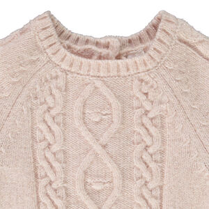 Pull poncho en tricot uni pour bébé fille 