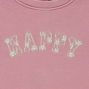 Sweat manches longues en molleton avec patch brodé pour bébé fille 