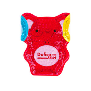 Coussin thermique en microbilles de gel Éléphant rouge 