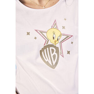 T-shirt manches courtes print Titi Warner Bros pour femme 