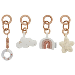 Set de 4 jouets pour arche Douce Hirondelle écru 