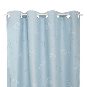 Rideau occultant phosphorescent Dinosaures 140 x 250 cm - Bleu 