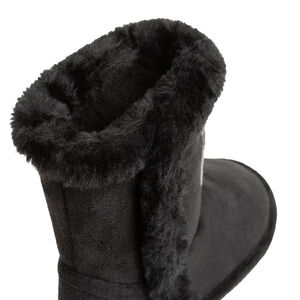 Bottes noires pour fille à textes en sequins magiques  