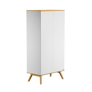 Armoire 2 portes Nature - Blanc / Bois 