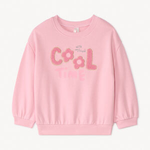 Sweat molleton oversize patchs bouclette pour bébé fille 