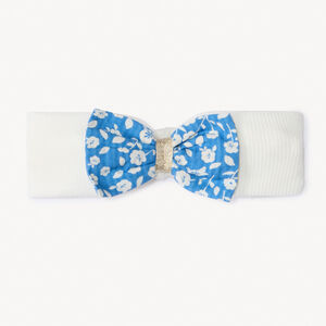 Bandeau avec nœud imprimé floral pour bébé fille  