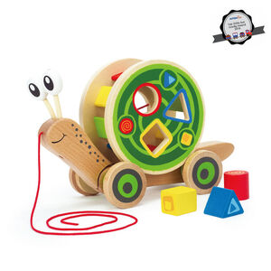 Escargot roulant avec jeu de formes 