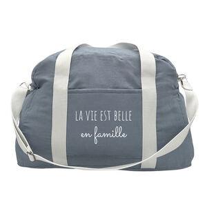 Sac à langer La vie est belle en famille Bleu 