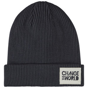 Bonnet uni en tricot avec patch printé fantaisie pour garçon  