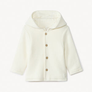 Veste à capuche en tricot uni pour bébé 