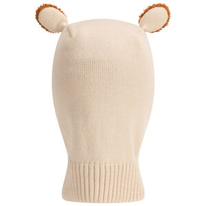 Cagoule en tricot avec pompons ludiques pour bébé garçon 