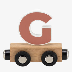Lettre "G" en bois pour train coloré  